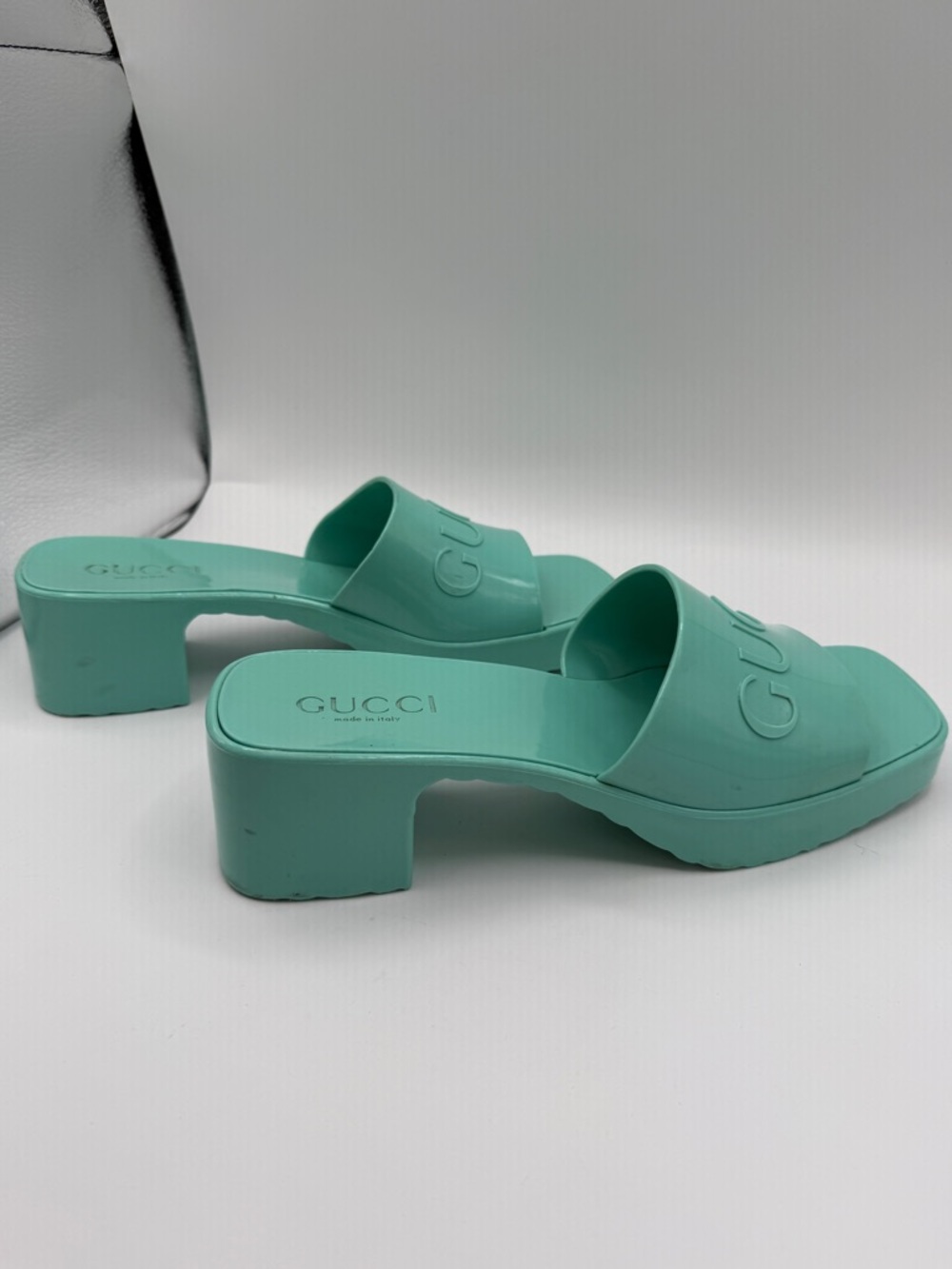 GUCCI Women's Mint Green
Platform Slide Mules size 39 - Picture 5 of 13